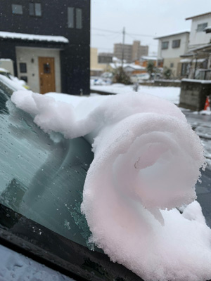 ロールケーキのような雪